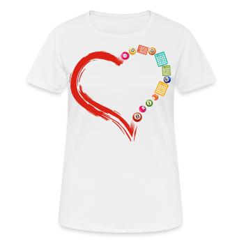 Bingo Player Heart - Women's Breathable T-Shirt - white - Front - AI Model Female 172 dark (172cm)