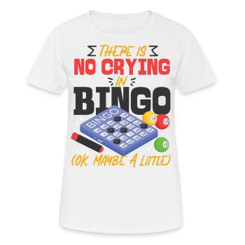 Joueur de bingo il n’y a pas de pleurs - T-shirt respirant Femme - blanc - Devant - AI Model Female 172 dark (172cm)