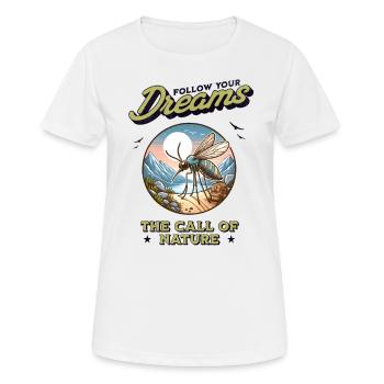 Mosquito - Follow Your Dreams - Nature Wildlife - Women's Breathable T-Shirt - white - Front - AI Model Female 172 dark (172cm)