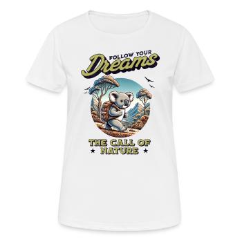 Koala - Follow Your Dreams - Nature Wildlife - Women's Breathable T-Shirt - white - Front - AI Model Female 172 dark (172cm)