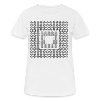 Décor carré - T-shirt respirant Femme - blanc - Devant - AI Model Female 172 dark (172cm)