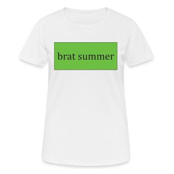brat summer - Frauen T-Shirt atmungsaktiv - Weiß - Vorne - AI Model Female 172 dark (172cm)