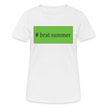 # brat summer - Women's Breathable T-Shirt - white - Front - AI Model Female 172 dark (172cm)