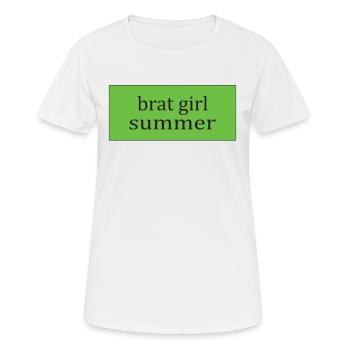 brat Fille été - T-shirt respirant Femme - blanc - Devant - AI Model Female 172 dark (172cm)