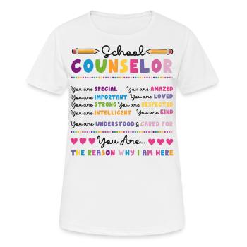 Conseiller scolaire Conseiller scolaire - T-shirt respirant Femme - blanc - Devant - AI Model Female 172 dark (172cm)