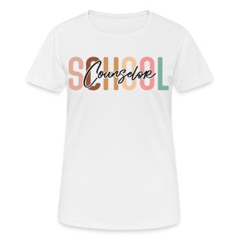 Conseiller scolaire Conseiller scolaire - T-shirt respirant Femme - blanc - Devant - AI Model Female 172 dark (172cm)