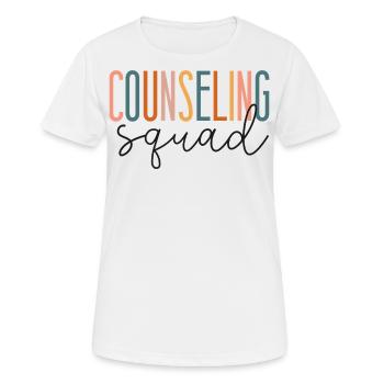Équipe de conseil des conseillers scolaires - T-shirt respirant Femme - blanc - Devant - AI Model Female 172 dark (172cm)
