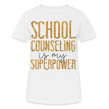 Conseiller scolaire Conseil scolaire - T-shirt respirant Femme - blanc - Devant - AI Model Female 172 dark (172cm)