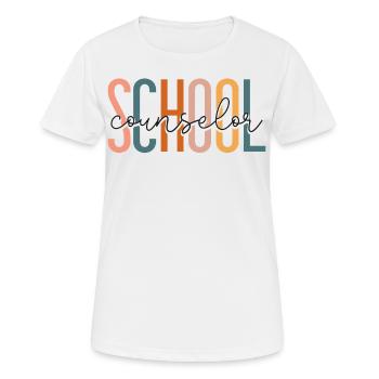 Conseiller scolaire Conseiller scolaire - T-shirt respirant Femme - blanc - Devant - AI Model Female 172 dark (172cm)