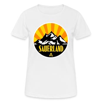 Sauerland - Frauen T-Shirt atmungsaktiv - Weiß - Vorne - AI Model Female 172 dark (172cm)