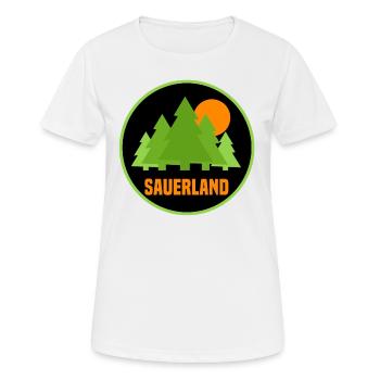Sauerland - Frauen T-Shirt atmungsaktiv - Weiß - Vorne - AI Model Female 172 dark (172cm)