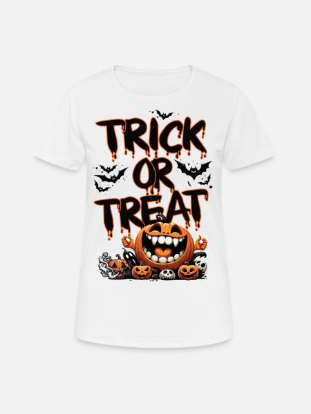 Trick or Treat - Women's Breathable T-Shirt - white