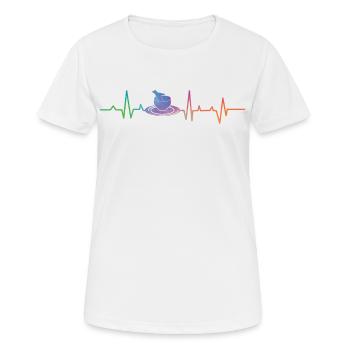 Pottery Ceramics Artist Heartbeat - Frauen T-Shirt atmungsaktiv - Weiß - Vorne - AI Model Female 172 dark (172cm)