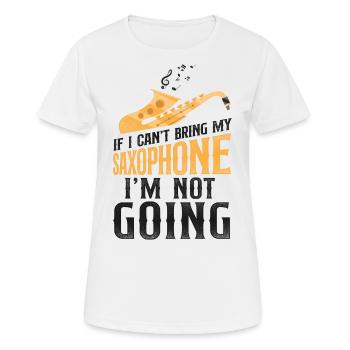 Saxophones Si je ne peux pas apporter mon - T-shirt respirant Femme - blanc - Devant - AI Model Female 172 dark (172cm)