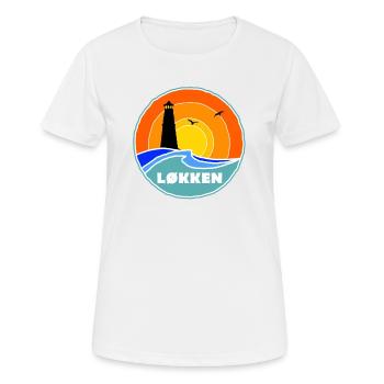 Lokken Leuchtturm Dänemark - Frauen T-Shirt atmungsaktiv - Weiß - Vorne - AI Model Female 172 dark (172cm)