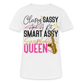 Saxophone Classy Sassy And A Bit - Women's Breathable T-Shirt - white - Front - AI Model Female 172 dark (172cm)