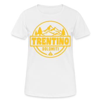 Jaune du Trentin - T-shirt respirant Femme - blanc - Devant - AI Model Female 172 dark (172cm)