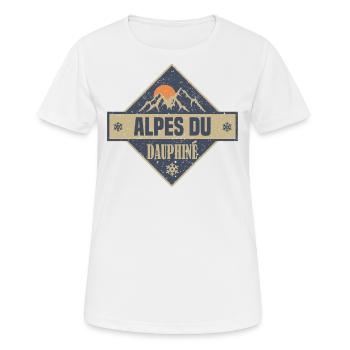 Alpes du Dauphine - Frauen T-Shirt atmungsaktiv - Weiß - Vorne - AI Model Female 172 dark (172cm)