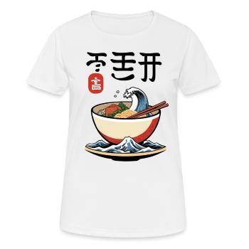 Ramen Ukiyo-E Japanisches Retro Ästhetik - Frauen T-Shirt atmungsaktiv - Weiß - Vorne - AI Model Female 172 dark (172cm)