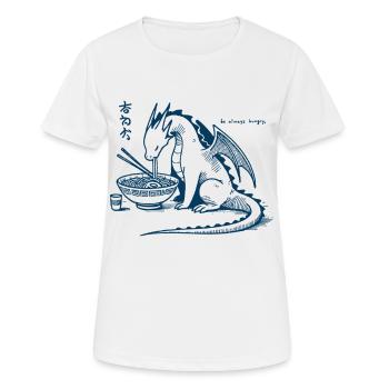 Ramen Drachen Lustig Ukiyo-E Japanisches Kawaii - Frauen T-Shirt atmungsaktiv - Weiß - Vorne - AI Model Female 172 dark (172cm)