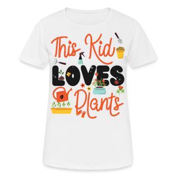 Plant Lover Gardening Kid This Kid - Women's Breathable T-Shirt - white - Front - AI Model Female 172 dark (172cm)