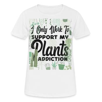 Plant Lover Gardening I Only Work - Frauen T-Shirt atmungsaktiv - Weiß - Vorne - AI Model Female 172 dark (172cm)