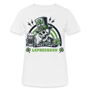 Part-time Leprechaun Saint Patrick's Day Fun - Women's Breathable T-Shirt - white - Front - AI Model Female 172 dark (172cm)