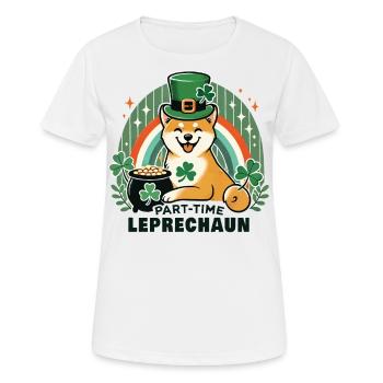 Teilzeit Kobold Hund St. Patricks Tag - Frauen T-Shirt atmungsaktiv - Weiß - Vorne - AI Model Female 172 dark (172cm)