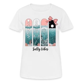 Salty Vibes – Ocean & Mermaid - Women's Breathable T-Shirt - white - Front - AI Model Female 172 dark (172cm)