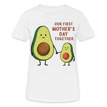 Jolie famille d’avocats pour la fête des mères - T-shirt respirant Femme - blanc - Devant - AI Model Female 172 dark (172cm)