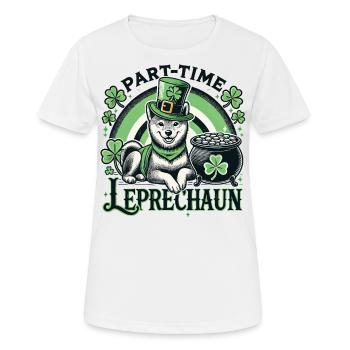 Chien lutin à temps partiel Fête de la Saint-Patrick - T-shirt respirant Femme - blanc - Devant - AI Model Female 172 dark (172cm)