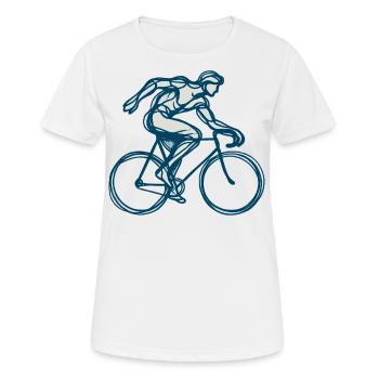 Cyclisme Vélo Art pour les passionnés - T-shirt respirant Femme - blanc - Devant - AI Model Female 172 dark (172cm)