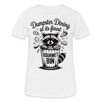 Waschbär im Feinschmecker-Modus - Frauen T-Shirt atmungsaktiv - Weiß - Vorne - AI Model Female 172 dark (172cm)