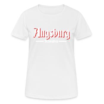 Augsburg - Frauen T-Shirt atmungsaktiv - Weiß - Vorne - AI Model Female 172 dark (172cm)