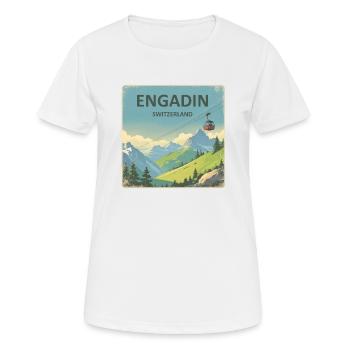 Engadin - Women's Breathable T-Shirt - white - Front - AI Model Female 172 dark (172cm)