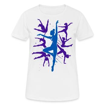 Turnen Turnerin Gymnastik Akrobatik Kunstturnen - Frauen T-Shirt atmungsaktiv - Weiß - Vorne - AI Model Female 172 dark (172cm)