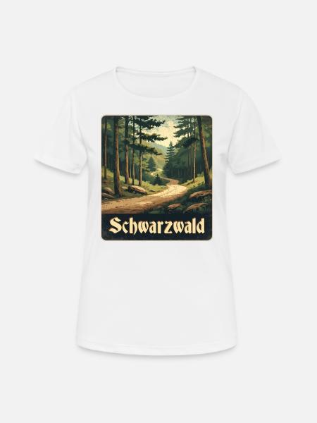 Black Forest Forest Trail - Women's Breathable T-Shirt - white