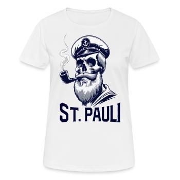 St.Pauli Kiez Hamburg Totenkopf Sankt Pauli - T-shirt respirant Femme - blanc - Devant - AI Model Female 172 dark (172cm)