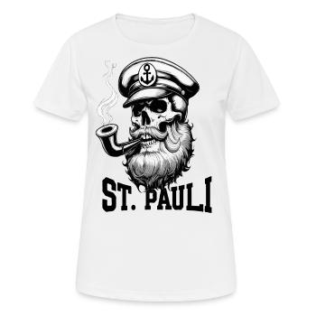 St.Pauli Kiez Hamburg Totenkopf Sankt Pauli - T-shirt respirant Femme - blanc - Devant - AI Model Female 172 dark (172cm)