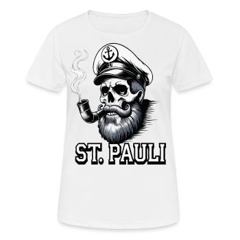 St.Pauli Kiez Hamburg Totenkopf Sankt Pauli - T-shirt respirant Femme - blanc - Devant - AI Model Female 172 dark (172cm)