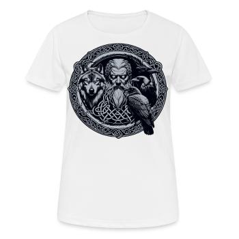 Odin Viking Valhalla Viking Hammer Thor Odin - Women's Breathable T-Shirt - white - Front - AI Model Female 172 dark (172cm)