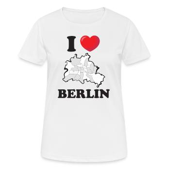 I Love Berlin – Hauptstadtliebe - Frauen T-Shirt atmungsaktiv - Weiß - Vorne - AI Model Female 172 dark (172cm)