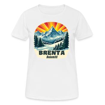 Brenta Dolomites - T-shirt respirant Femme - blanc - Devant - AI Model Female 172 dark (172cm)