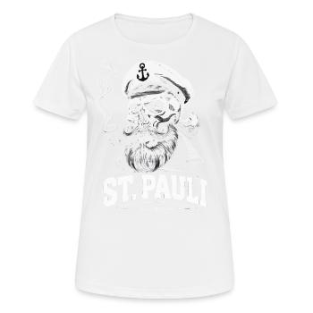 St.Pauli Kiez Hamburg Totenkopf Sankt Pauli - T-shirt respirant Femme - blanc - Devant - AI Model Female 172 dark (172cm)