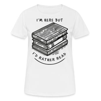 Livre rétro disant design pour les bibliophiles - T-shirt respirant Femme - blanc - Devant - AI Model Female 172 dark (172cm)
