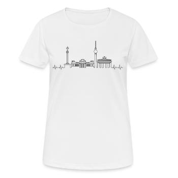 Heartbeat berlin - Women's Breathable T-Shirt - white - Front - AI Model Female 172 dark (172cm)