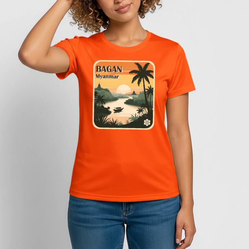 Bagan, Myanmar T-shirt respirant Femme