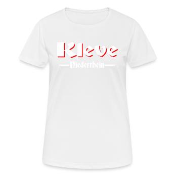 Kleve - Frauen T-Shirt atmungsaktiv - Weiß - Vorne - AI Model Female 172 dark (172cm)