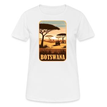 Botswana Afrika Safari - Frauen T-Shirt atmungsaktiv - Weiß - Vorne - AI Model Female 172 dark (172cm)