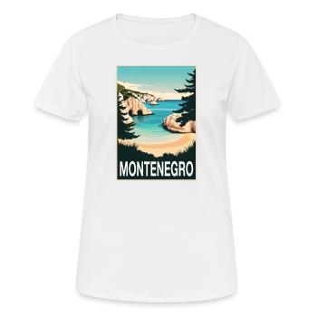 Monténégro - T-shirt respirant Femme - blanc - Devant - AI Model Female 172 dark (172cm)